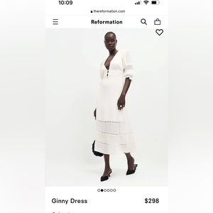 Reformation Ginny ivory dress size 2